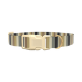 Honeycomb Stripe Dog Collar - plastic silver