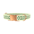 Geometric Leaf Dog Collar - metal silver