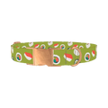 Sushi Pattern Dog Collar - metal rose gold