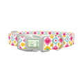 Retro Pop Heart Dog Collar - plastic silver