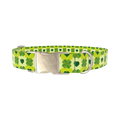 Clover Heart Dog Collar - metal gold