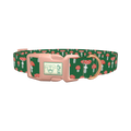 Mushroom Pattern Dog Collar - plastic rose gold