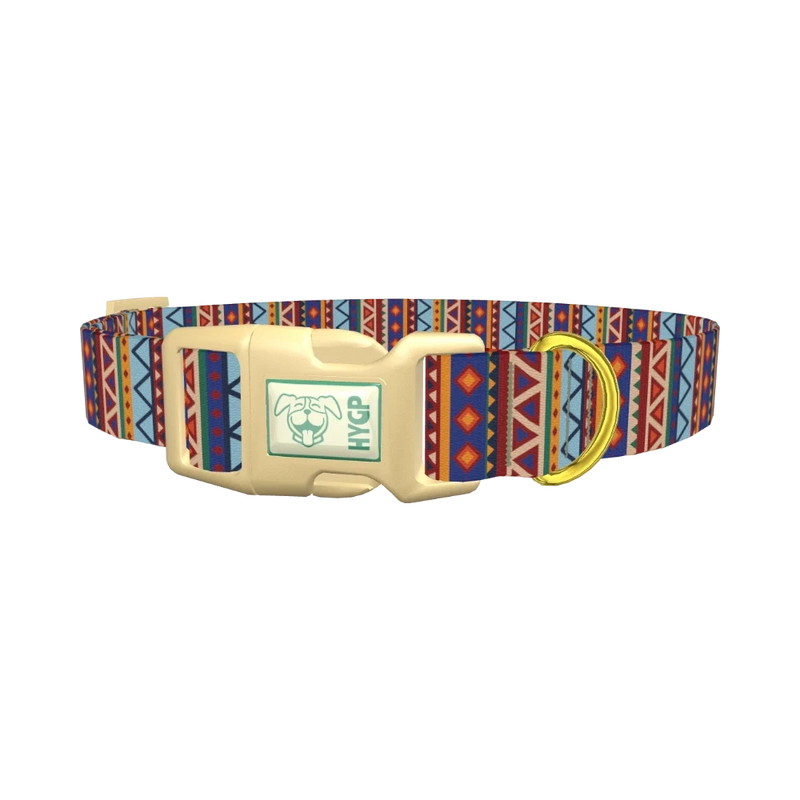 Tribal Stripe Dog Collar - plastic gold