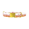 Red Flame Dog Collar - metal gold