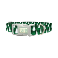 Fir Plaid Dog Collar - plastic silver
