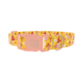 Mushroom Floral Dog Collar - plastic rose gold