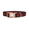 Warning Sign Dog Collar - plastic rose gold
