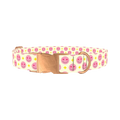 Valentine Smiley Dog Collar - metal rose gold