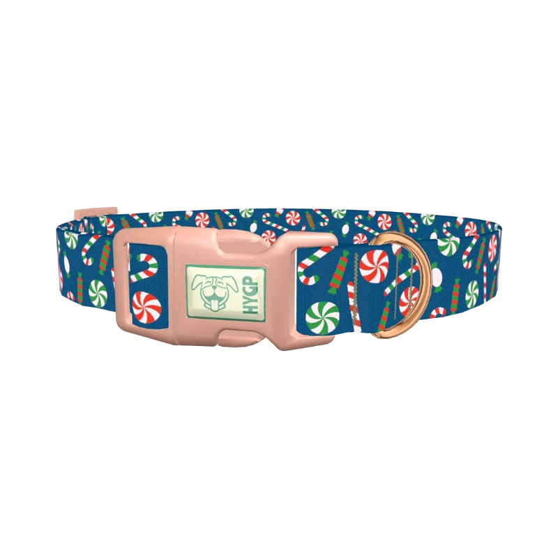 Christmas Sweets Dog Collar - plastic rose gold