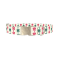 Christmas Bows Dog Collar - metal silver