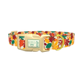 Multicolor Leaf Pattern Dog Collar - plastic gold