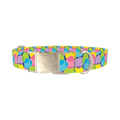 Bright Easter Egg Dog Collar - metal silver