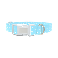 White Heart Pattern Dog Collar - plastic rose gold