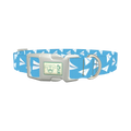 Origami Plane Dog Collar - plastic silver