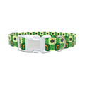 Pot of Gold Shamrock Dog Collar - plastic rose gold