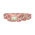 Floral Rose Dog Collar - plastic rose gold