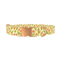 Floral Tulip Plaid Dog Collar - metal rose gold