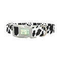 Cow Pattern Dog Collar - plastic silver