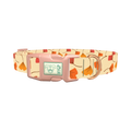 Ginkgo Leaf Pattern Dog Collar - plastic rose gold