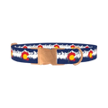 Colorado Forest Dog Collar - metal rose gold
