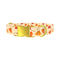 Ginkgo Leaf Pattern Dog Collar - metal gold