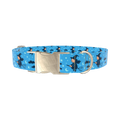 Blue Witch Sky Dog Collar - metal gold