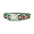 Christmas Plaid Snowflake Dog Collar - plastic silver