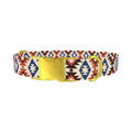 Aztec Star Dog Collar - metal gold