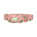 Pink Tulip Blossom Dog Collar - plastic rose gold