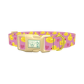 Yellow Duck Heart Dog Collar - plastic gold