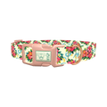 Tropical Hibiscus Dog Collar - plastic rose gold