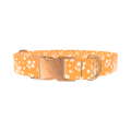 Yellow Blossom Dog Collar - metal rose gold