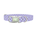 Purple Heart Pattern Dog Collar - plastic silver