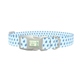 Blue Raindrop Dog Collar - plastic silver