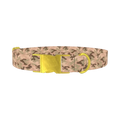 Sandy Camouflage Dog Collar - metal gold