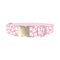 Ghost Halloween Dog Collar - metal silver