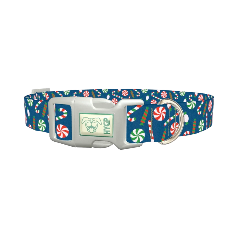 Christmas Sweets Dog Collar - plastic silver