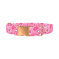 Heart Doodle Dog Collar - metal rose gold
