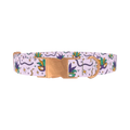 Mardi Gras Mask Dog Collar - metal rose gold
