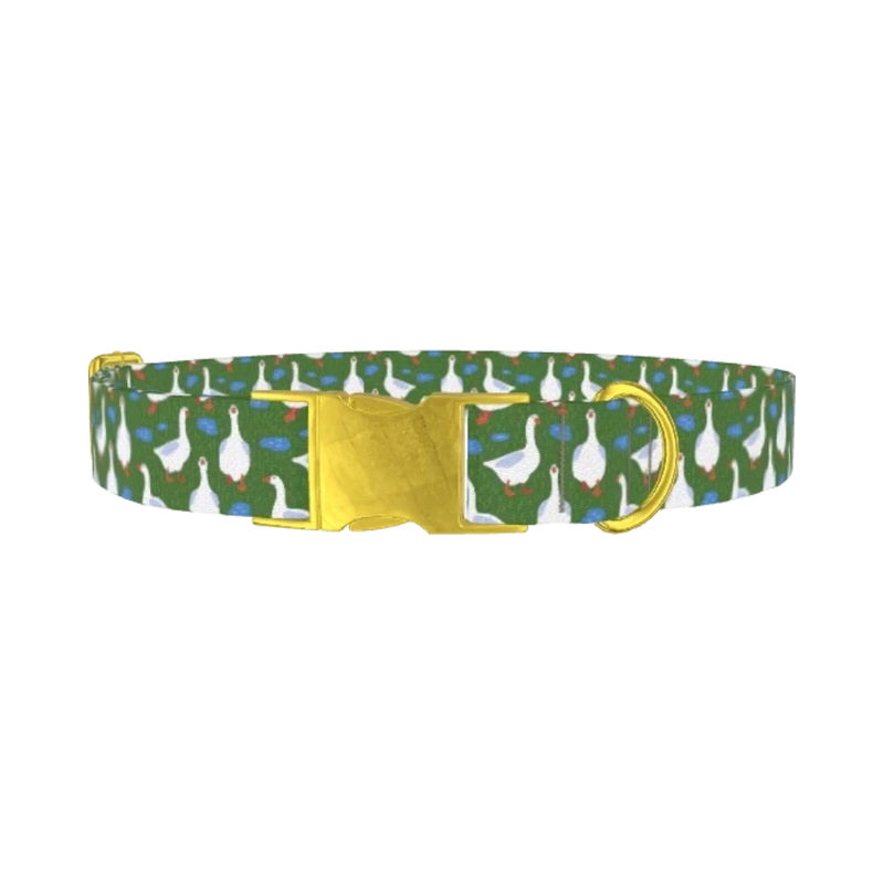 Goose Pond Dog Collar - metal gold