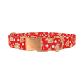 Gingerbread Reindeer Dog Collar - metal rose gold