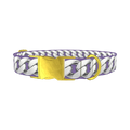 Silver Chain Lilac Dog Collar - metal gold