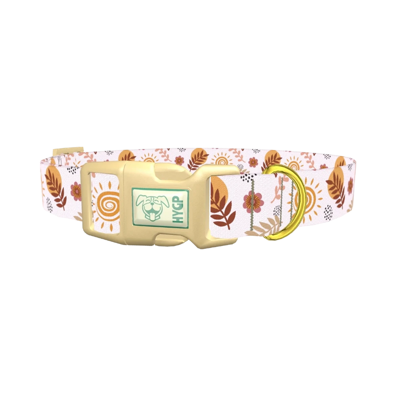 Boho Sun Moon Dog Collar - plastic gold