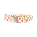Valentine Smiley Dog Collar - metal silver
