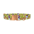 Retro Mushroom Flower Dog Collar - metal rose gold