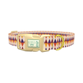 Geometric Rhombus Dog Collar - plastic gold