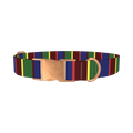Striped Pattern Dog Collar - metal rose gold