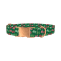 Christmas HoHo Dog Collar - metal rose gold