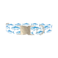 Ocean Fish Dog Collar - metal silver