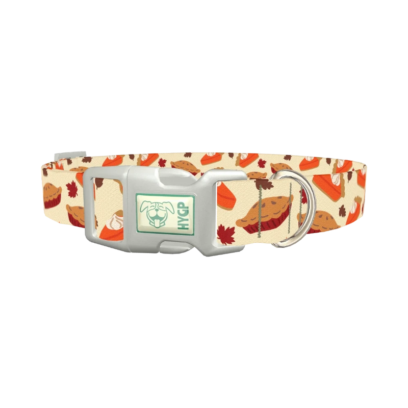 Autumn Pie Dog Collar - plastic silver